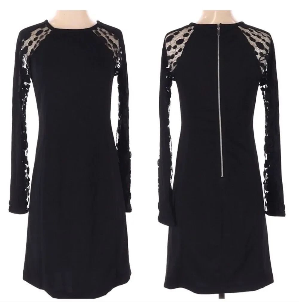 Julia Jordan Women’s Black Long Sleeve Lace Sheath Dress Sz 12